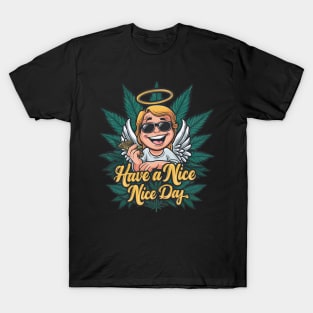 Smoking Angel | Have a Nice Day | T Shirt Design T-Shirt